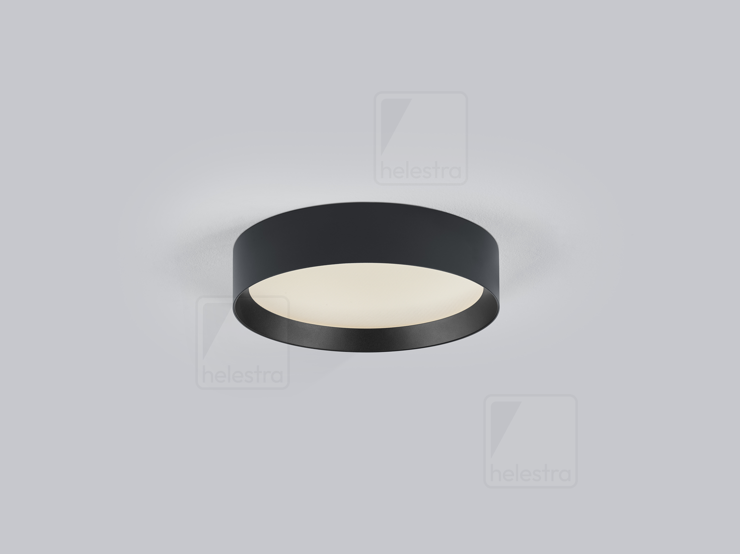 Helestra ENIO  Plafonnier aluminium noir - noir