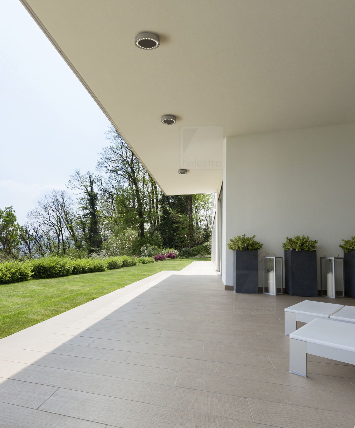 Helestra BICA  Plafonnier fonte d'aluminium graphite