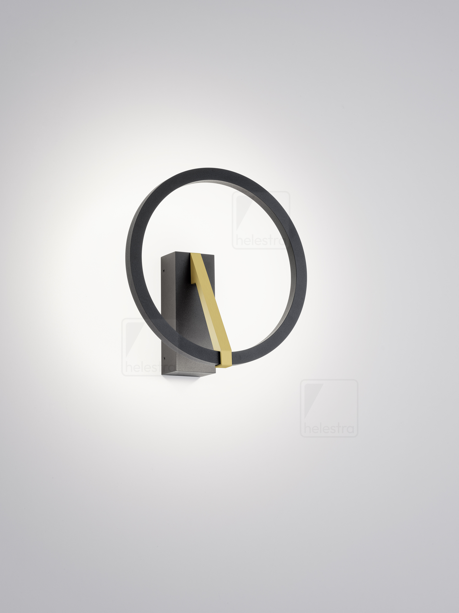 Helestra CHAZ  wall luminaire aluminium black -gold