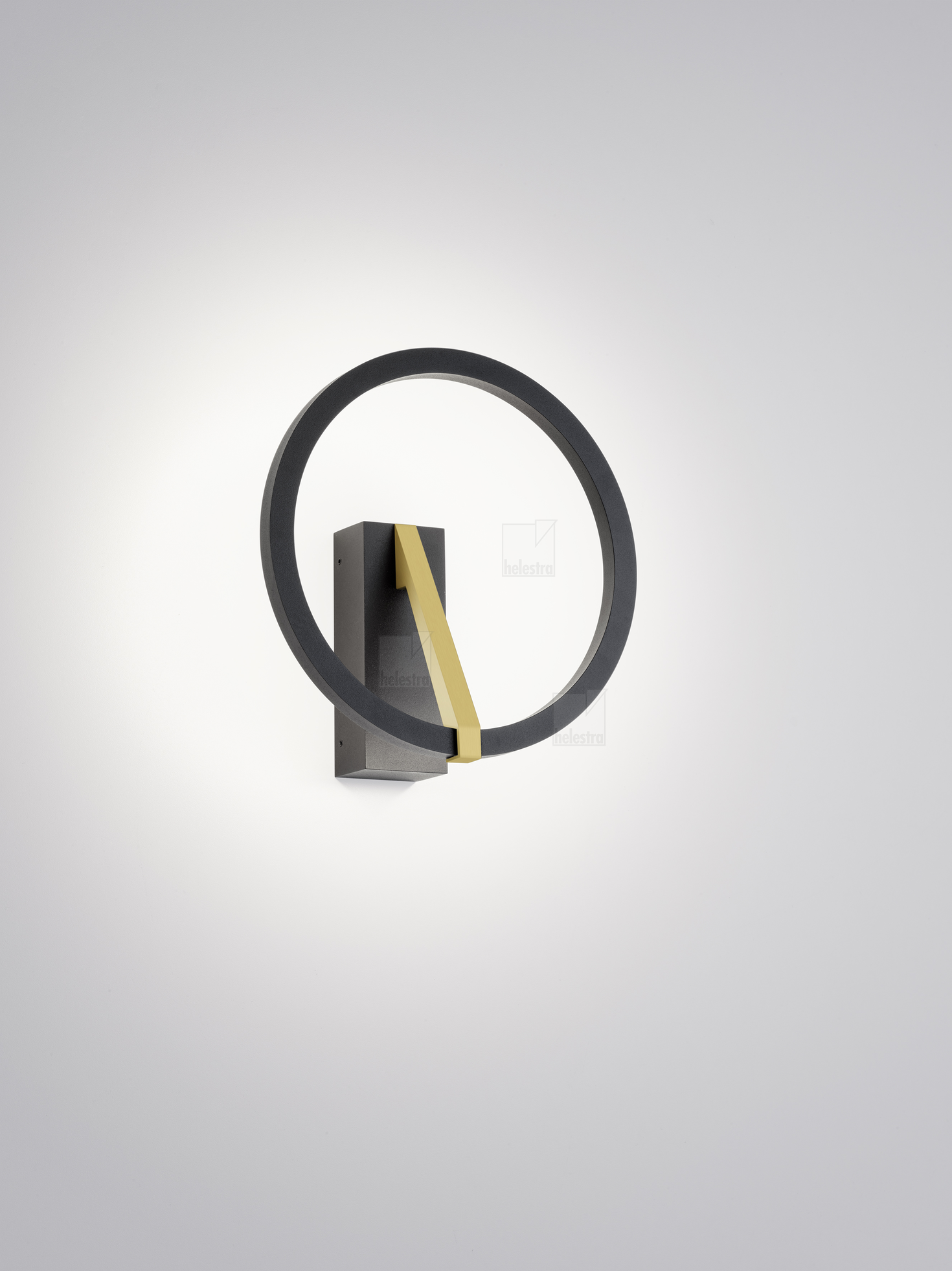 Helestra CHAZ  applique aluminium noir - or