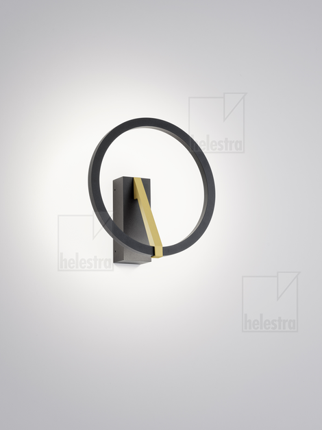 Helestra CHAZ  Wandleuchte Aluminium schwarz - gold