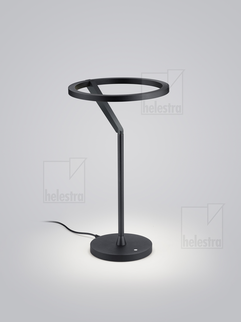 Helestra CHAZ  Tischleuchte Aluminium mattschwarz