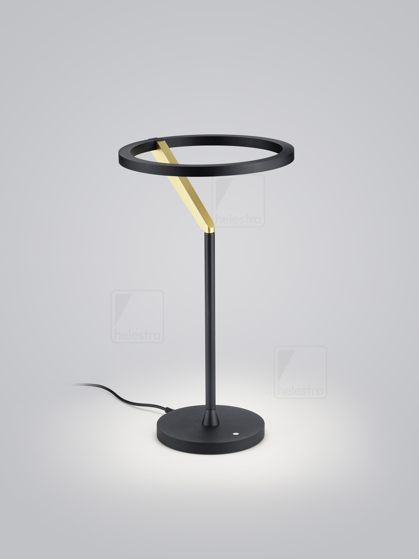 Helestra CHAZ  Tischleuchte Aluminium schwarz - gold
