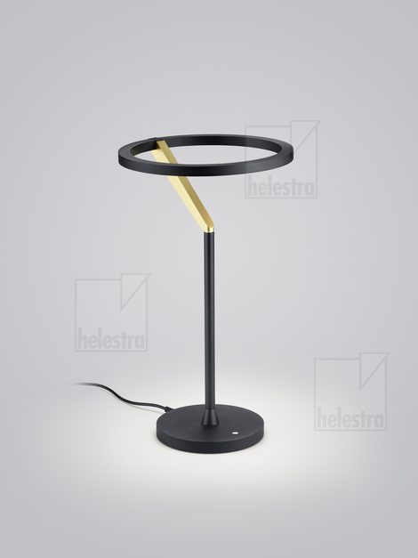 Helestra CHAZ  Tischleuchte Aluminium schwarz - gold