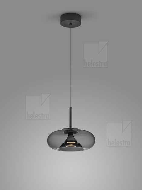 Helestra CLAIR  Pendelleuchte Aluminium mattschwarz