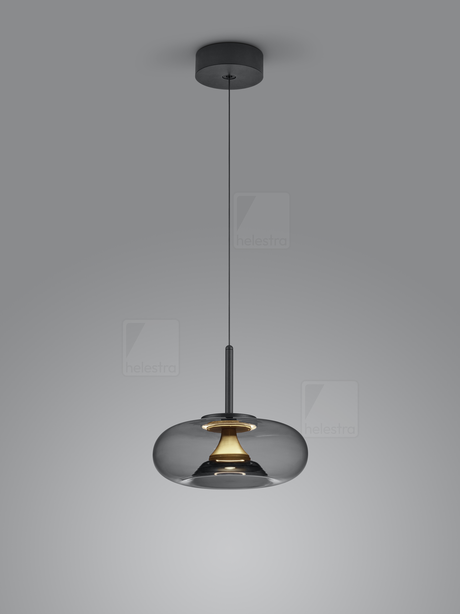 Helestra CLAIR  pendant luminaire aluminium black -gold