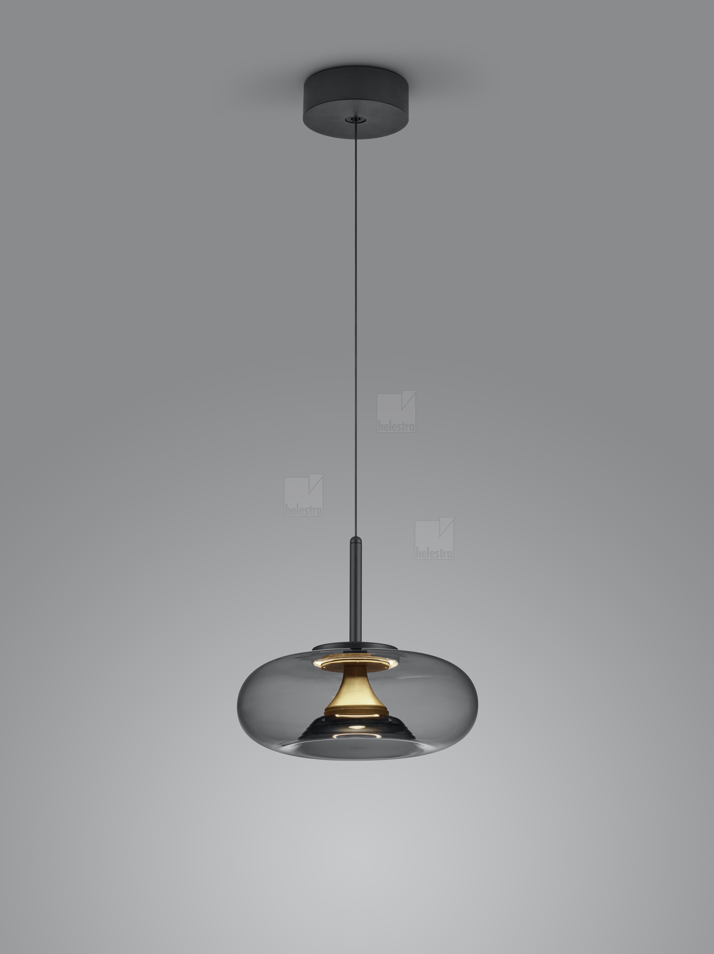 Helestra CLAIR  pendant luminaire aluminium black -gold