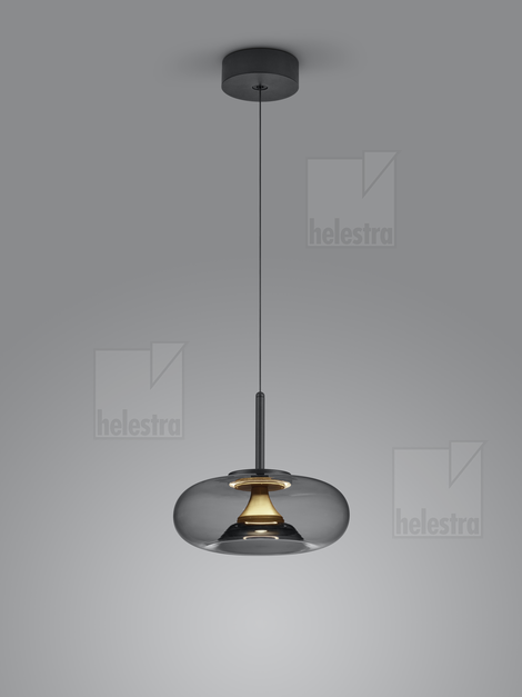 Helestra CLAIR  Pendelleuchte Aluminium schwarz - gold