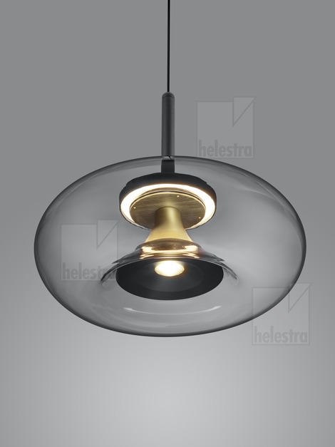 Helestra CLAIR  pendant luminaire aluminium black -gold