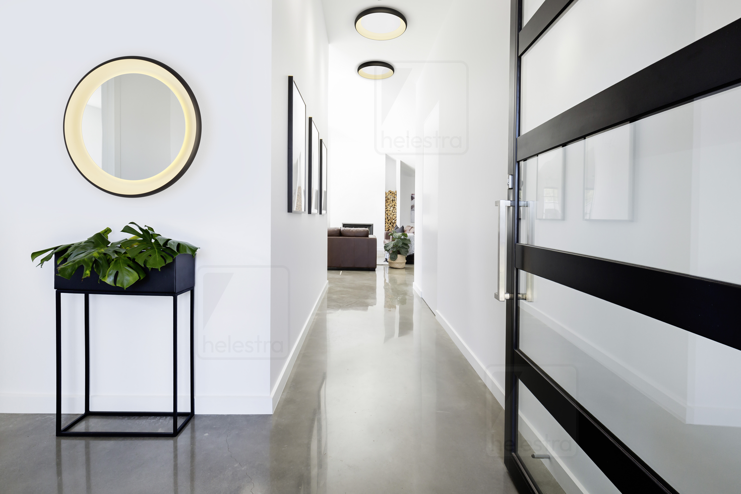Helestra HELEN  Plafonnier aluminium noir - Miroir