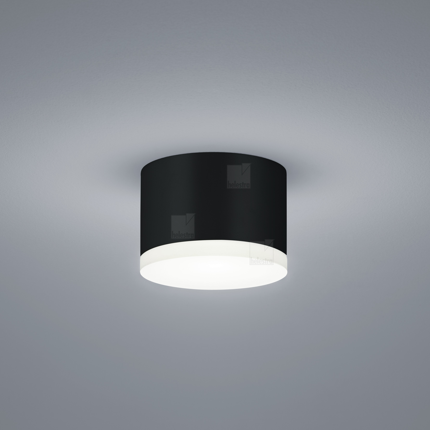 Helestra PALA  lampada soffitto alluminio nero opaco
