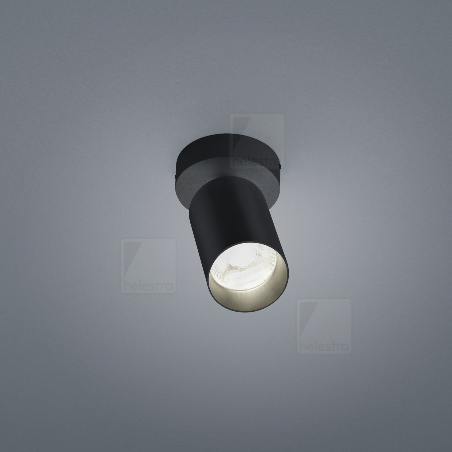 Helestra RIWA  Plafonnier aluminium noir mat