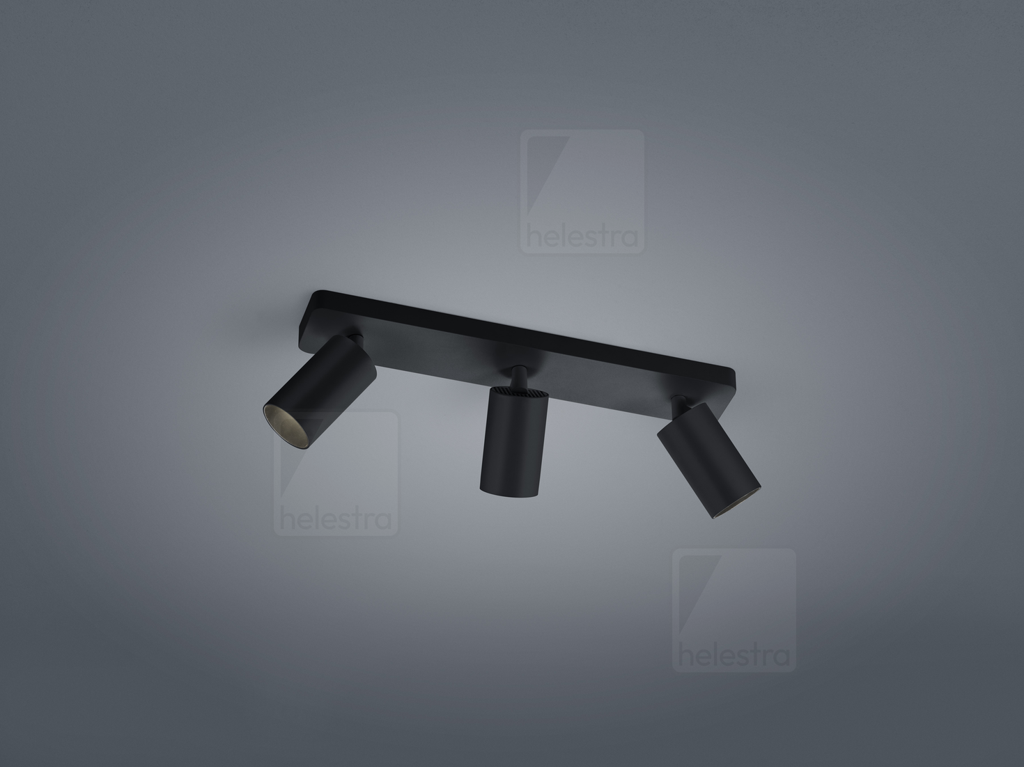 Helestra RIWA  Plafonnier aluminium noir mat