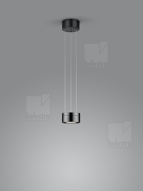 Helestra ROMO  Pendelleuchte Aluminium schwarzchrom