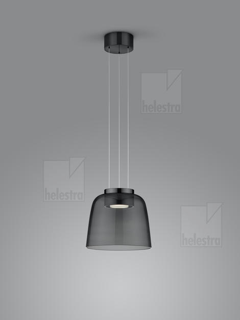 Helestra ROMO  Pendelleuchte Aluminium schwarzchrom