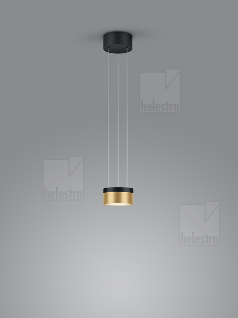 Helestra ROMO  Pendelleuchte Aluminium schwarz - gold