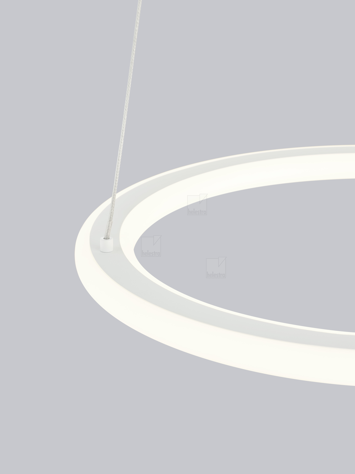 Helestra SAO  suspension lumineuse aluminium blanc mat