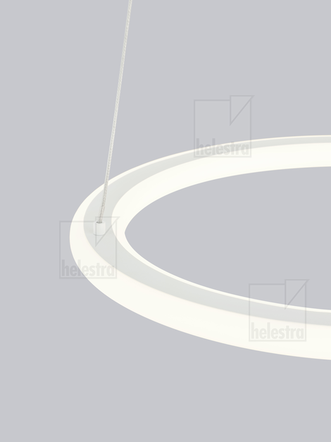 Helestra SAO  suspension lumineuse aluminium blanc mat
