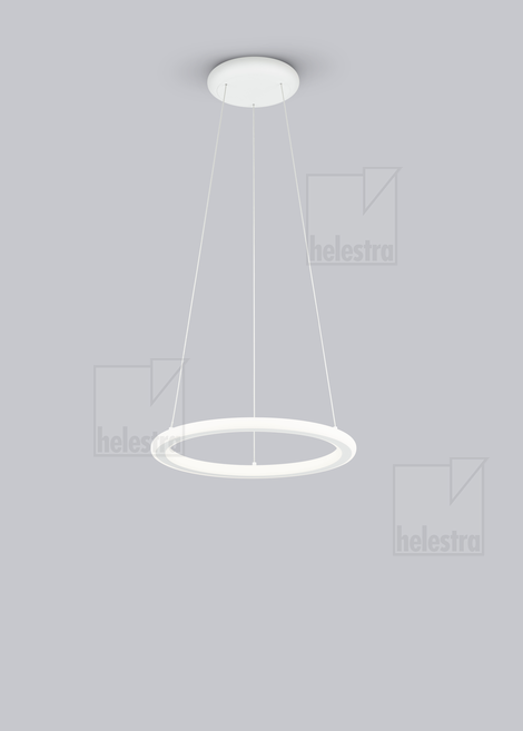 Helestra SAO  suspension lumineuse aluminium blanc mat