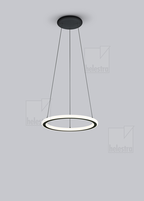 Helestra SAO  suspension lumineuse aluminium noir mat