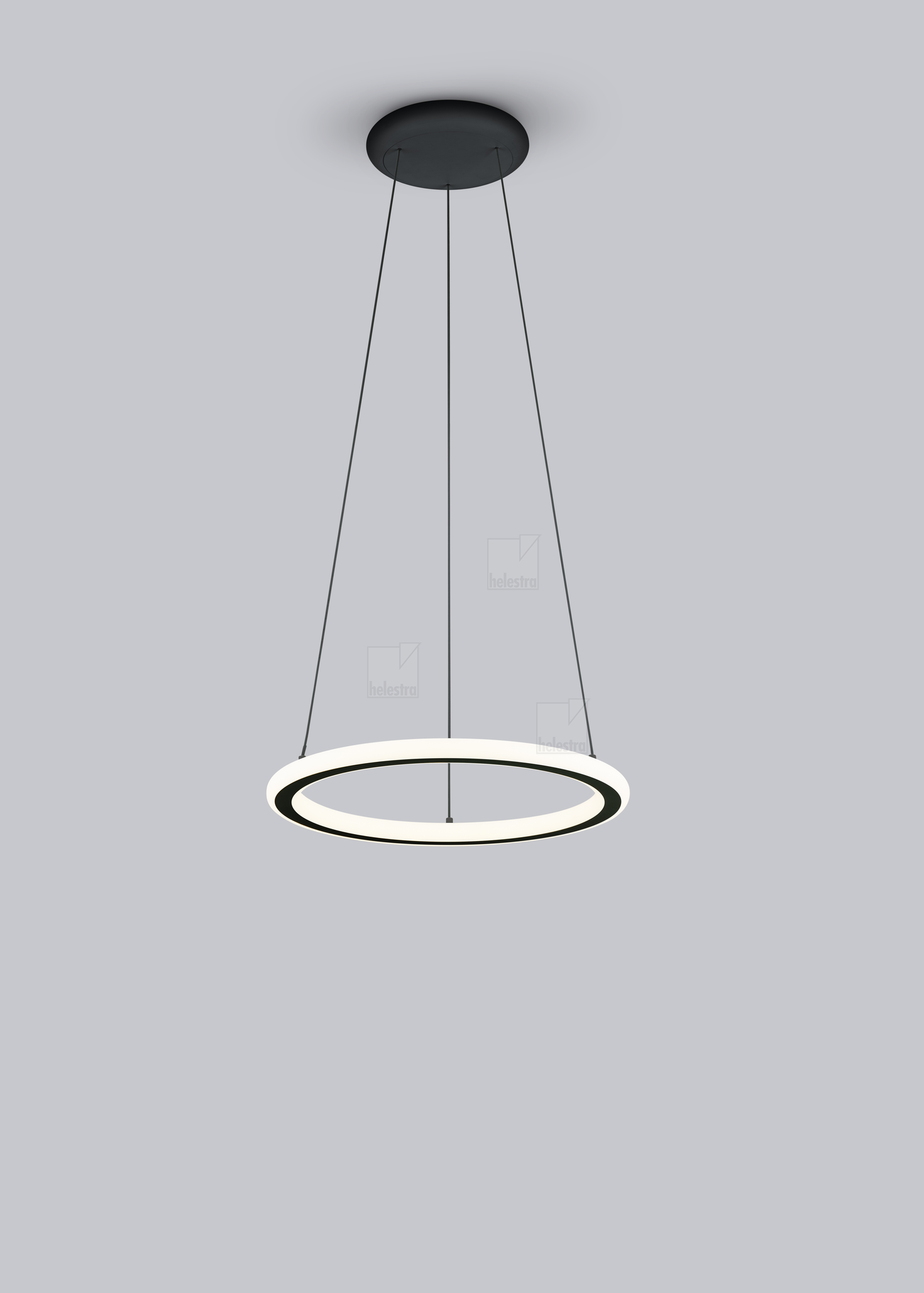 Helestra SAO  suspension lumineuse aluminium noir mat