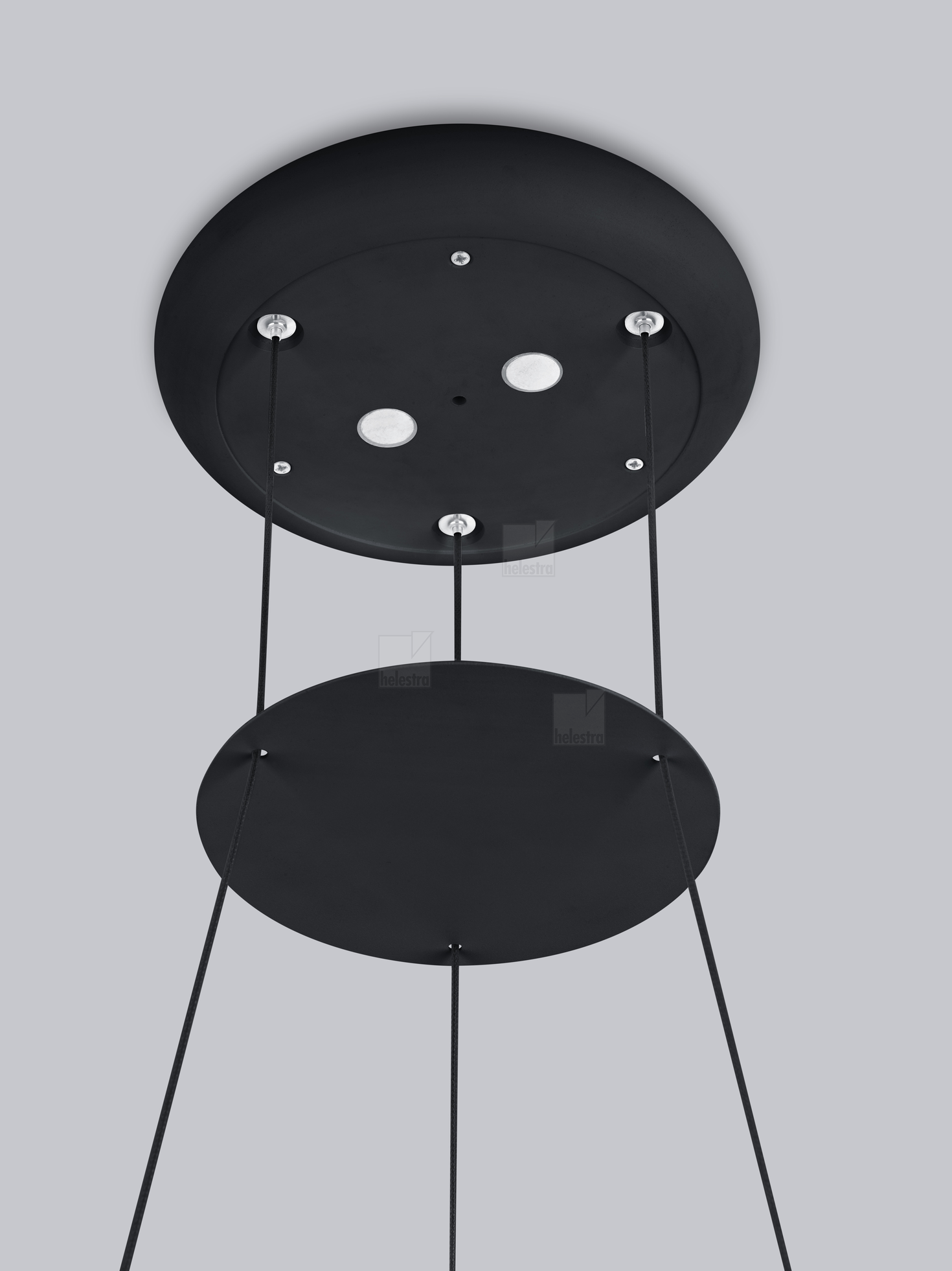 Helestra SAO  suspension lumineuse aluminium noir mat