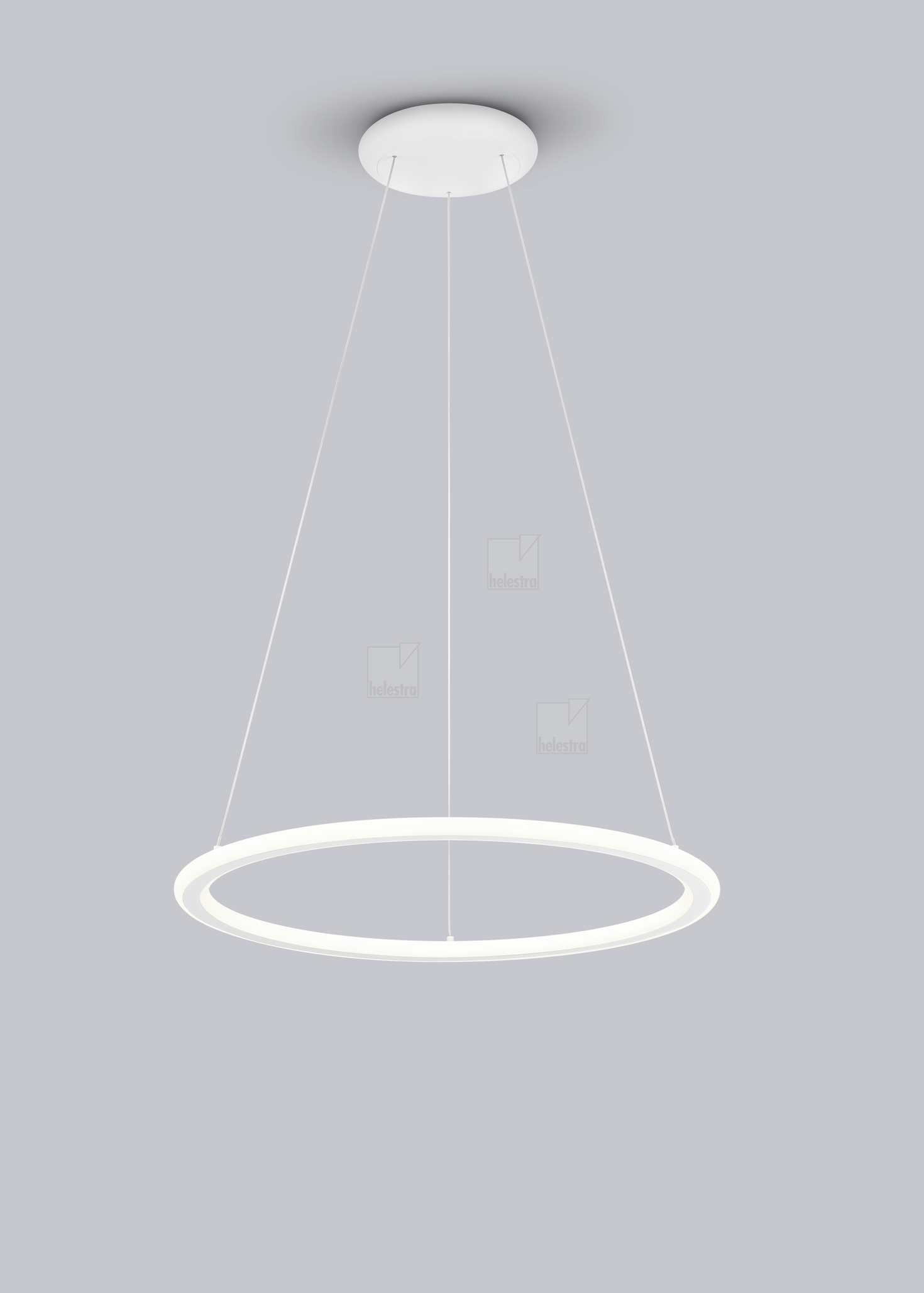 Helestra SAO  suspension lumineuse aluminium blanc mat