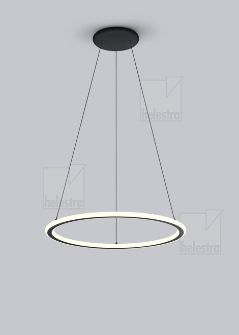 Helestra SAO  suspension lumineuse aluminium noir mat