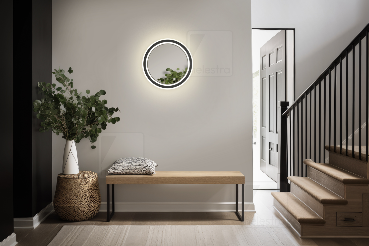 Helestra SAO  lampada a parete lampada soffitto acciaio nero opaco