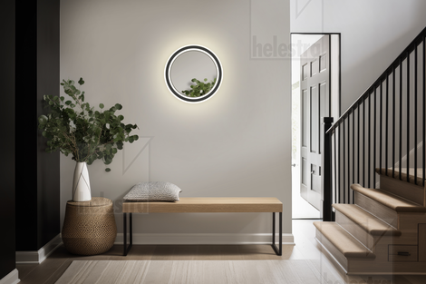 Helestra SAO wall/ceiling-luminaire steel mat black