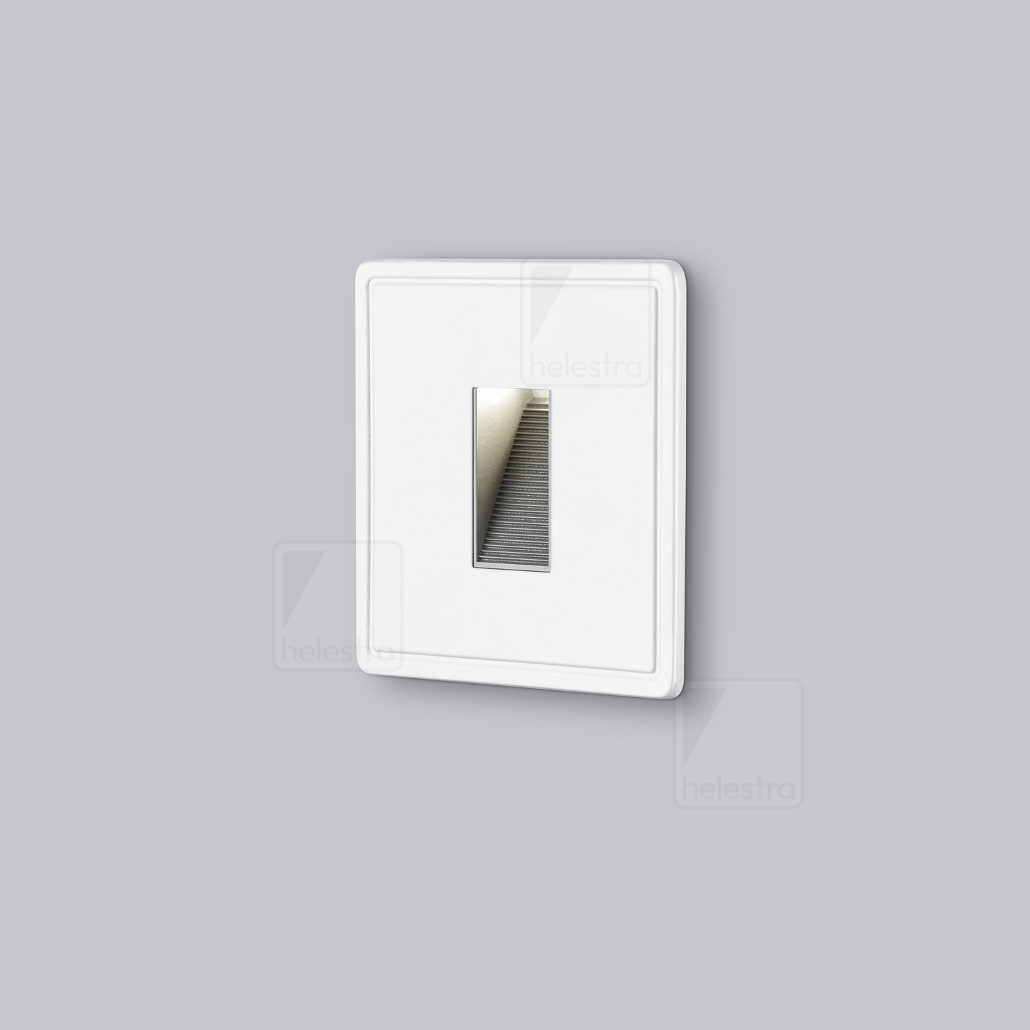 Helestra SIN  luminaire mural encastré fonte d'aluminium blanc mat
