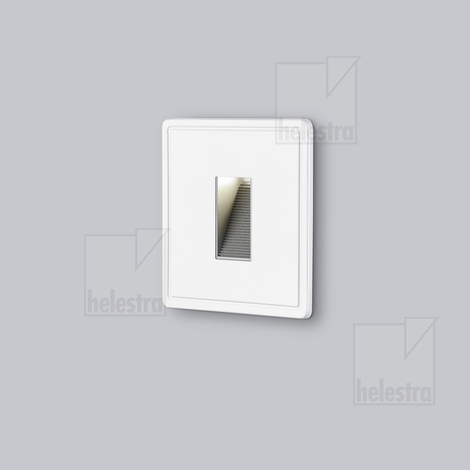 Helestra SIN  luminaire mural encastré fonte d'aluminium blanc mat