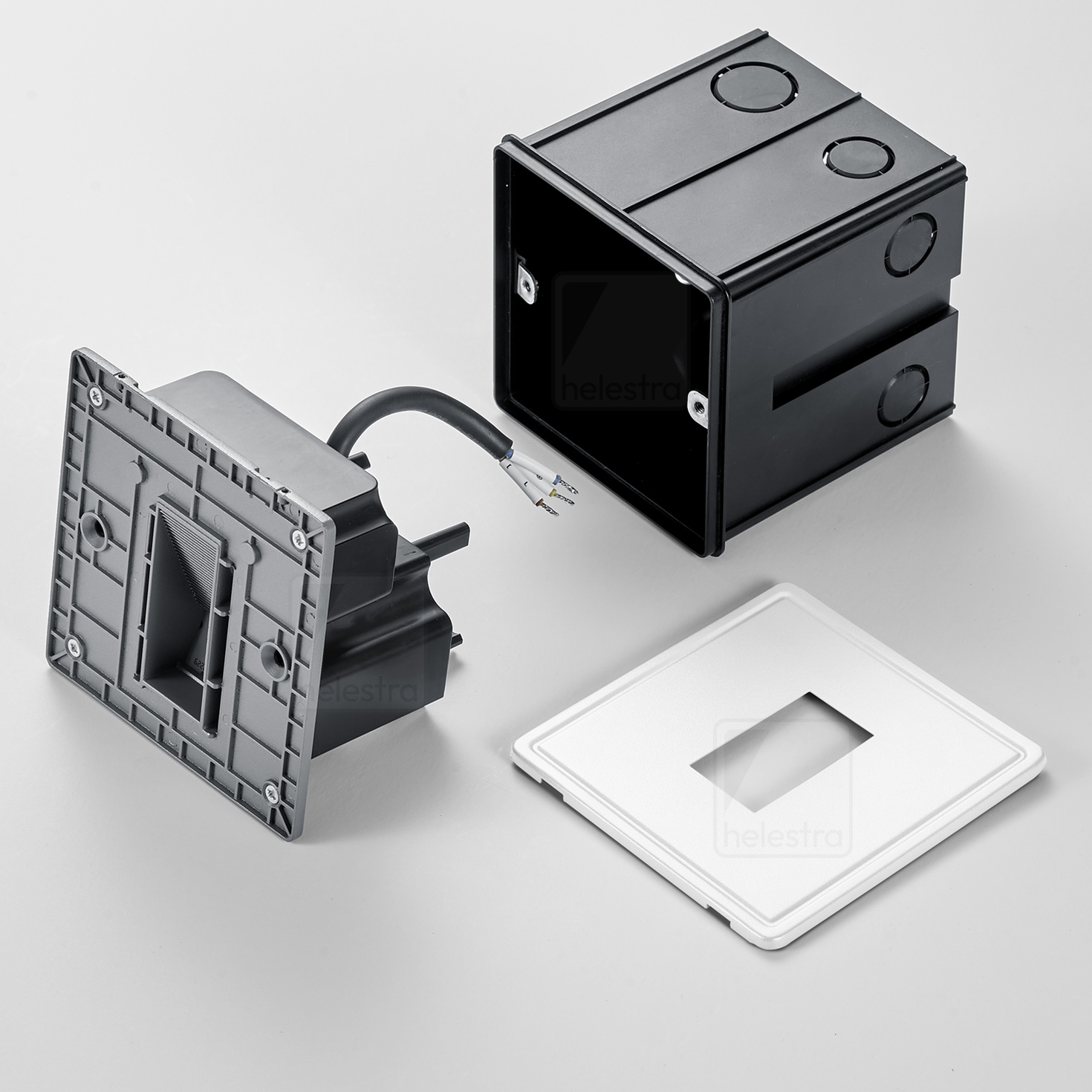 Helestra SIN  lampada da incasso a parete alluminio pressofuso bianco opaco