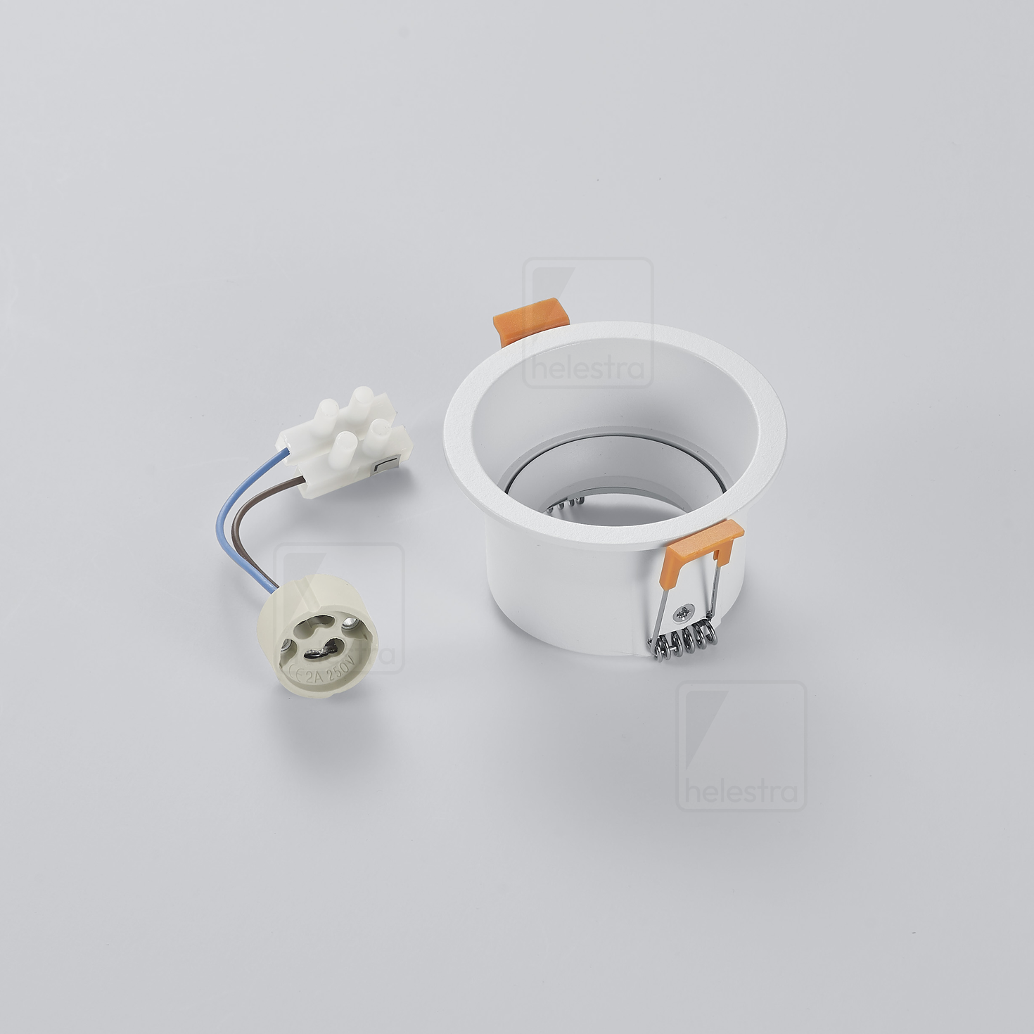 Helestra TUDO  recessed ceiling luminaire aluminium mat white