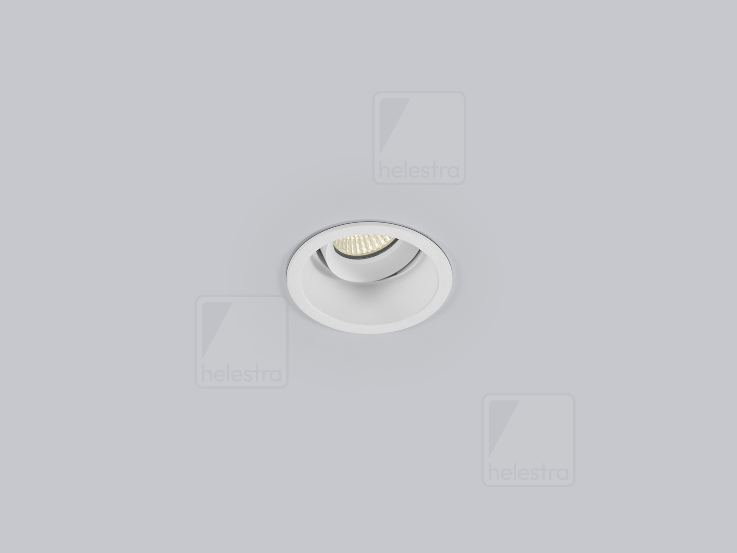 Helestra TUDO  recessed ceiling luminaire aluminium mat white