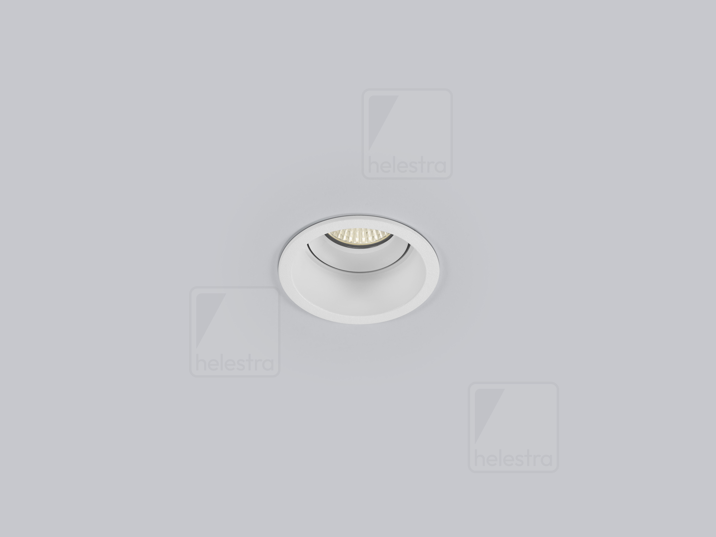 Helestra TUDO  recessed ceiling luminaire aluminium mat white