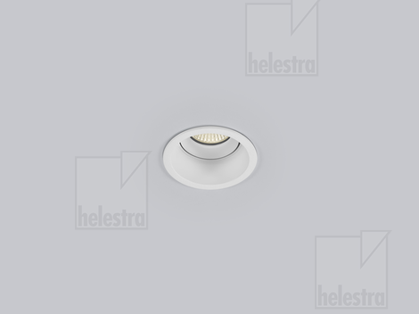 Helestra TUDO  recessed ceiling luminaire aluminium mat white