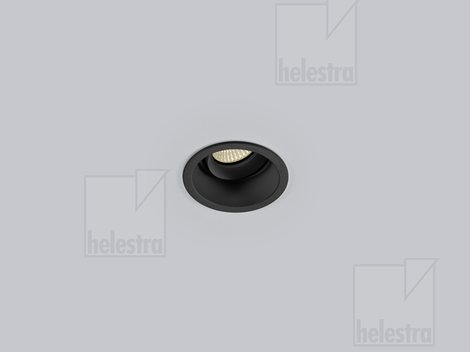 Helestra TUDO  Plafonnier encastré aluminium noir mat