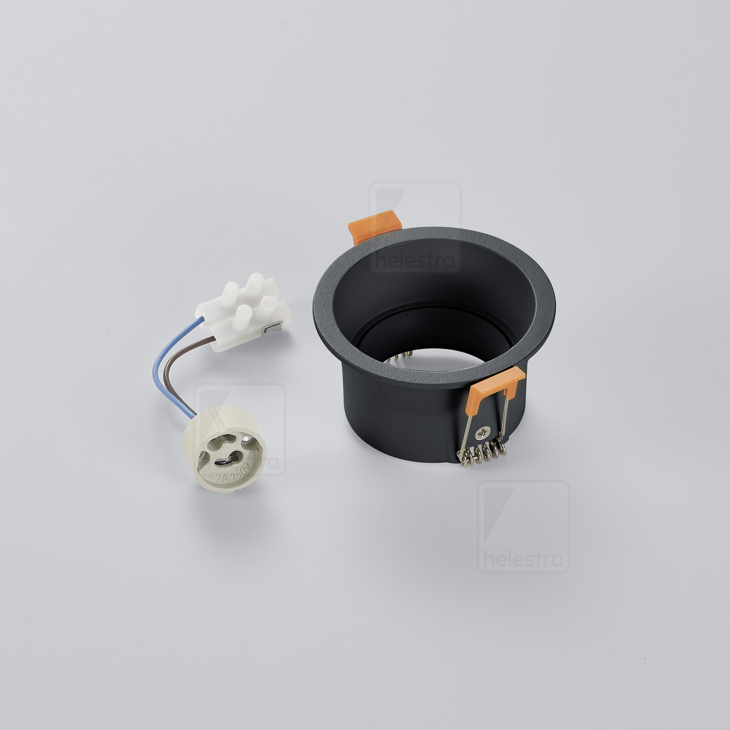 Helestra TUDO  recessed ceiling luminaire aluminium mat black