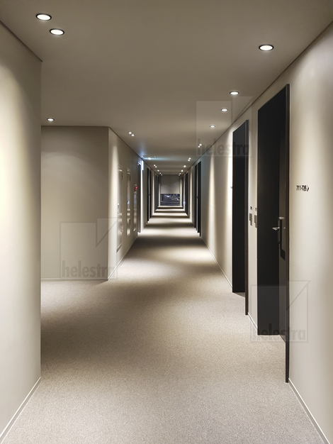 Helestra TUDO  recessed ceiling luminaire aluminium mat white