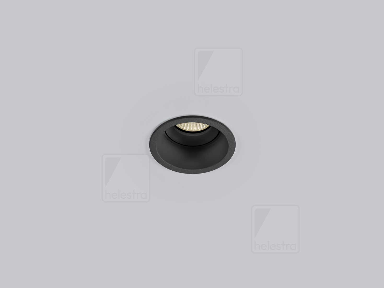 Helestra TUDO  recessed ceiling luminaire aluminium mat black