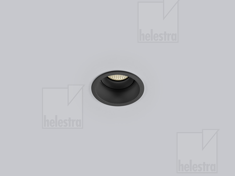 Helestra TUDO  recessed ceiling luminaire aluminium mat black