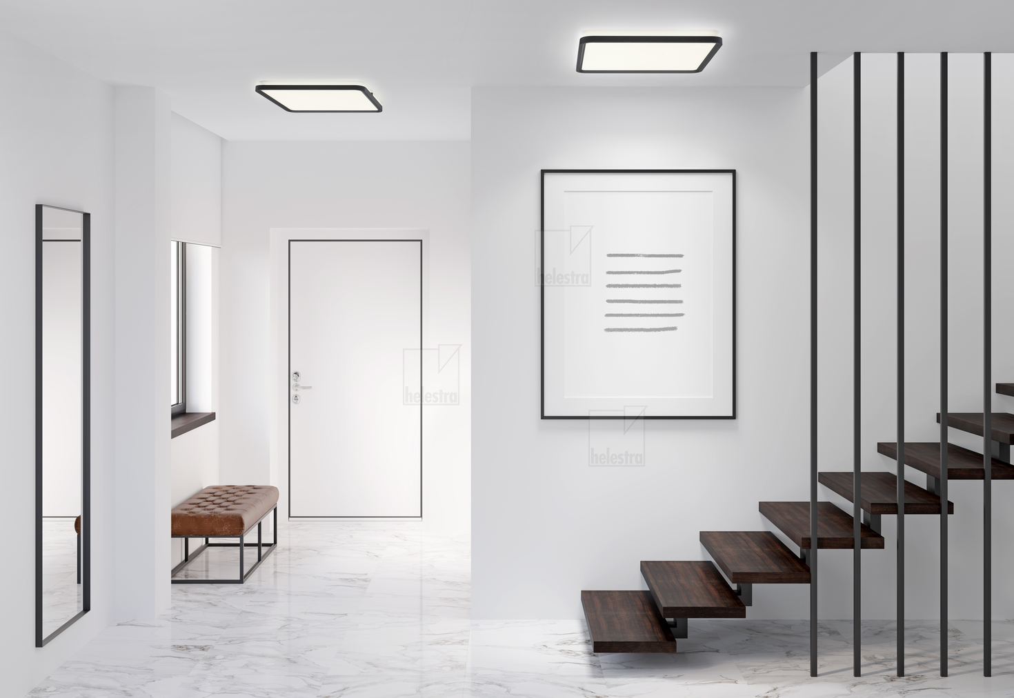 Helestra VIRTO  Plafonnier aluminium noir mat