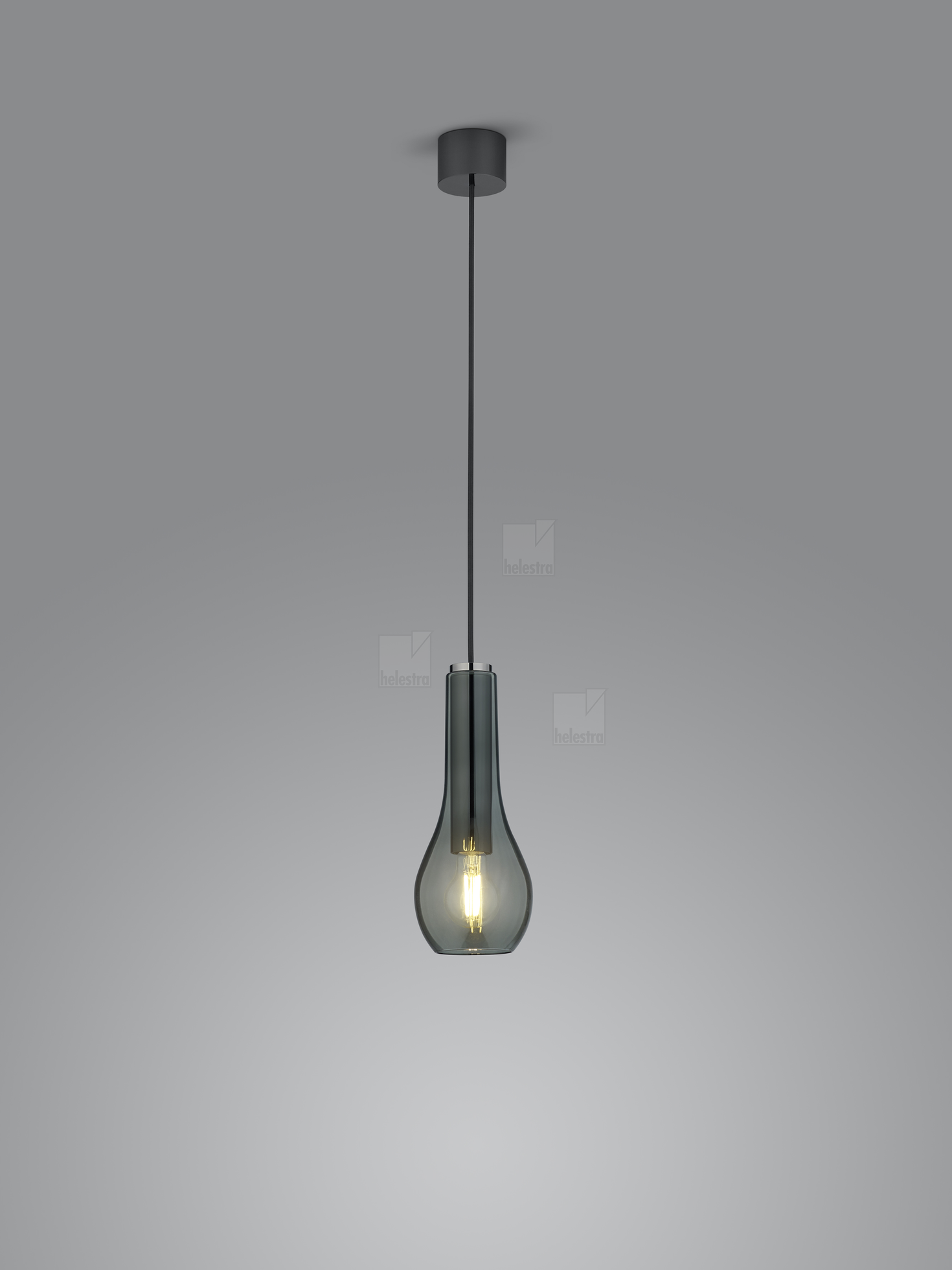 Helestra ZAYA  pendant luminaire aluminium black chrome