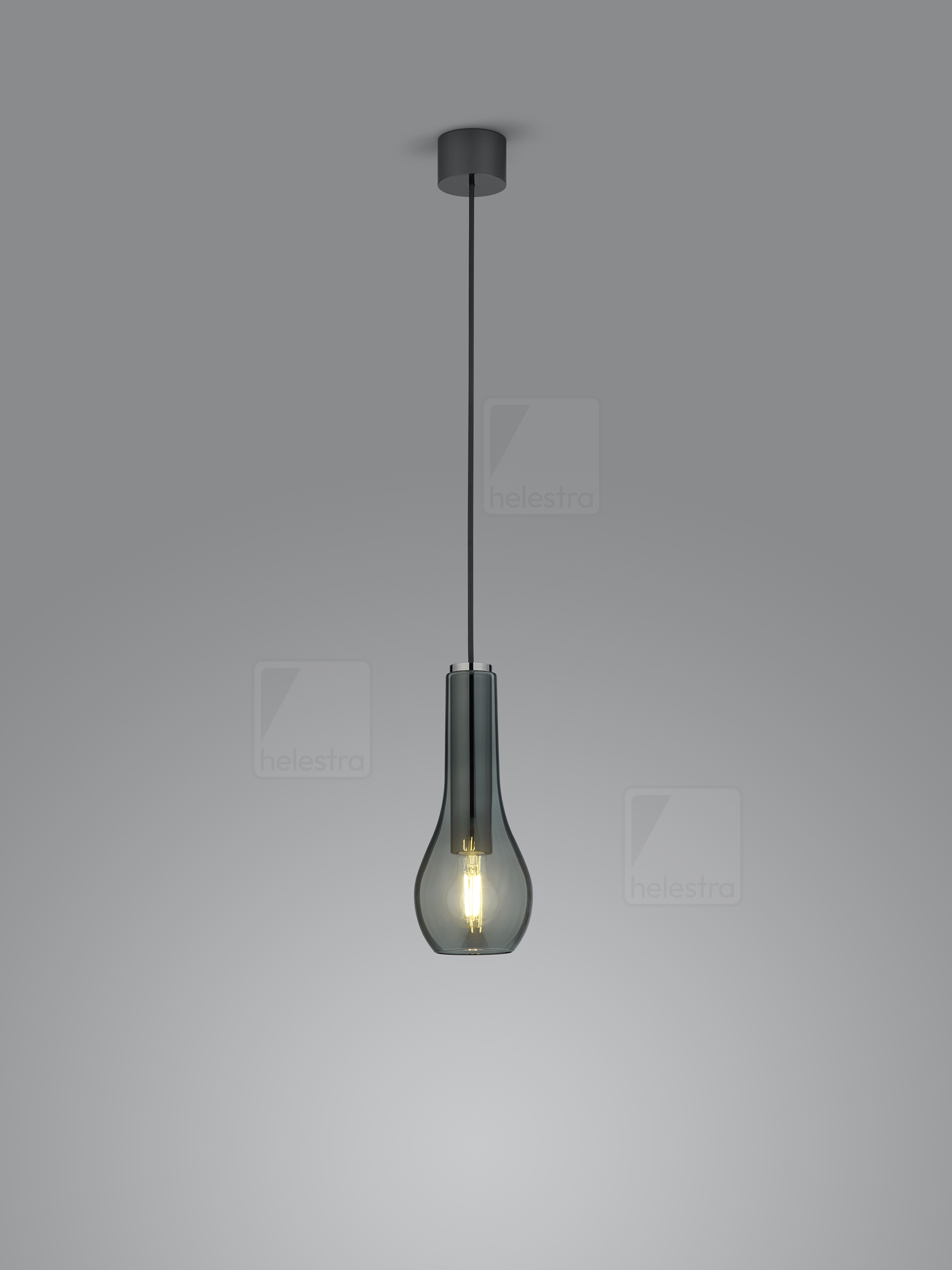 Helestra ZAYA  Pendelleuchte Aluminium schwarzchrom