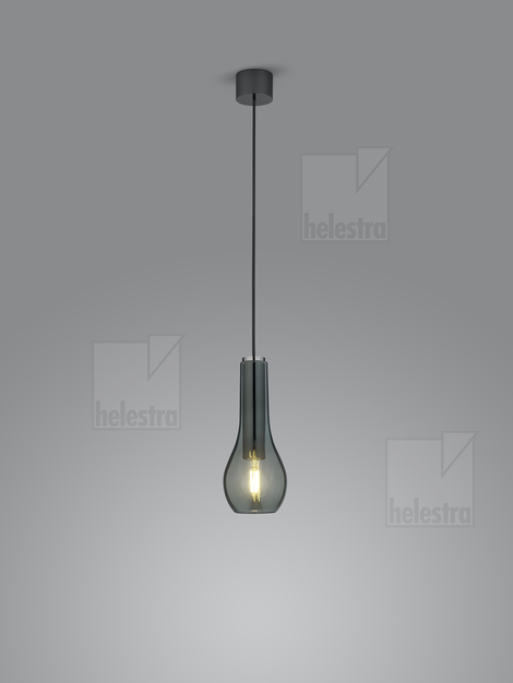 Helestra ZAYA  Pendelleuchte Aluminium schwarzchrom