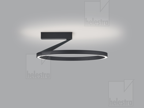 Helestra CHAZ  lampada soffitto alluminio nero opaco