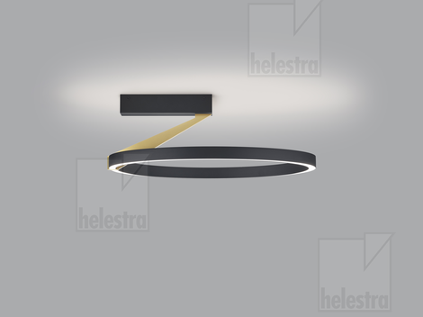 Helestra CHAZ  ceiling luminaire aluminium black -gold