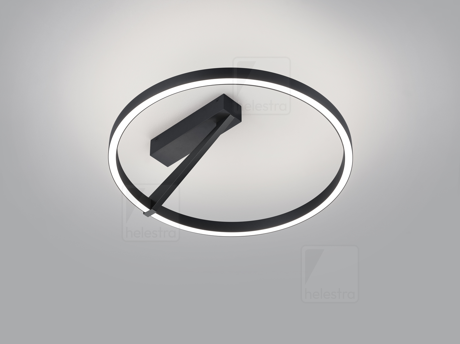 Helestra CHAZ  ceiling luminaire aluminium mat black