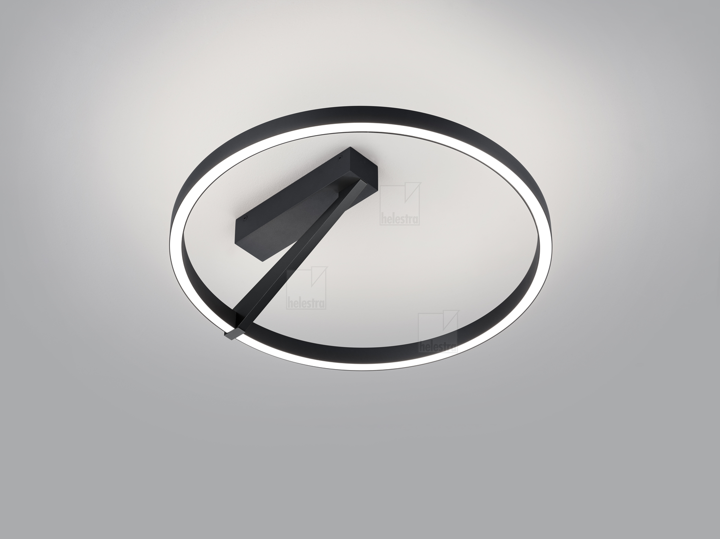 Helestra CHAZ  Plafonnier aluminium noir mat